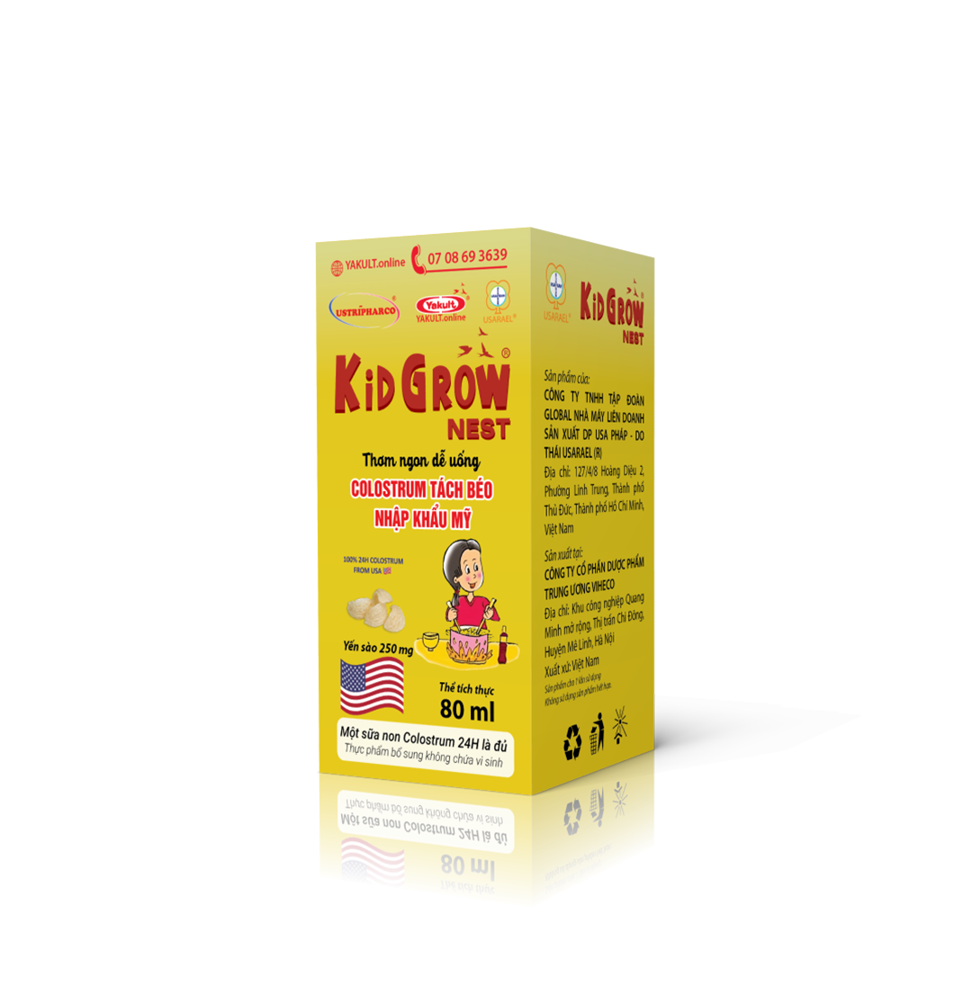 100. Thực phẩm bổ sung không chứa vi sinh nhãn hiệu Kid Grow Nest® 