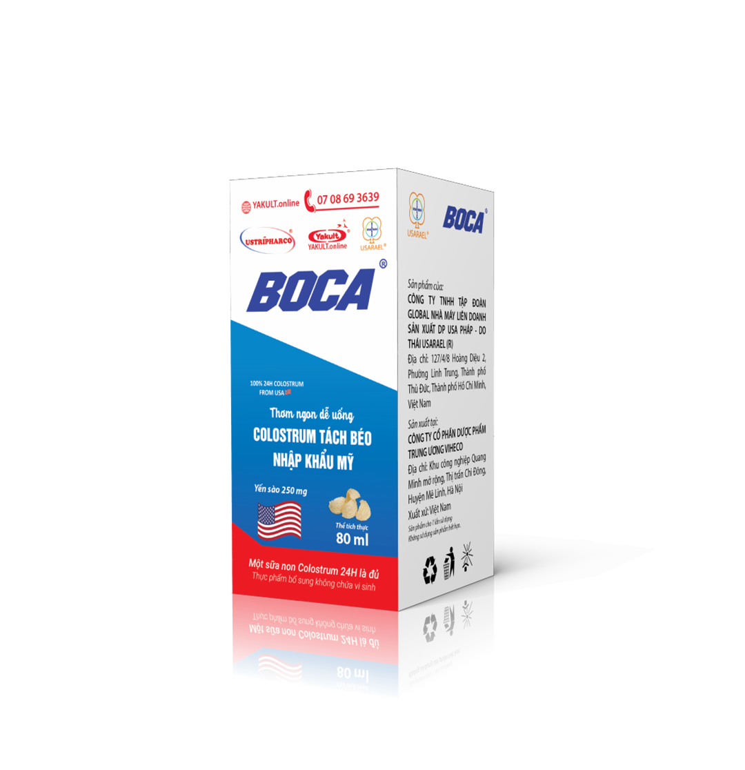 142. Thực phẩm bổ sung không chứa vi sinh nhãn hiệu BOCA® 