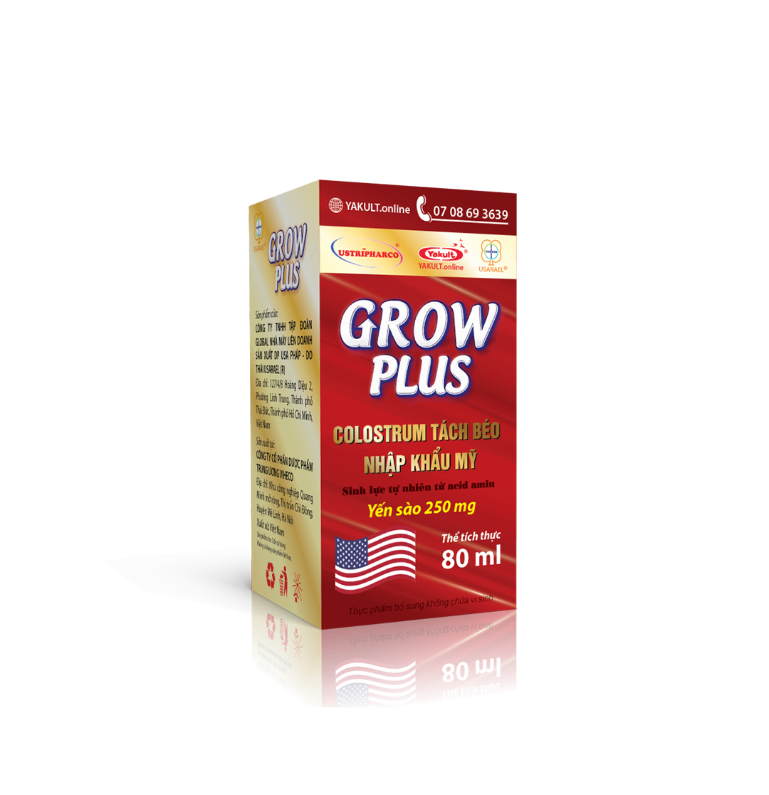 10. Thực phẩm bổ sung không chứa vi sinh nhãn hiệu GROW PLUS®