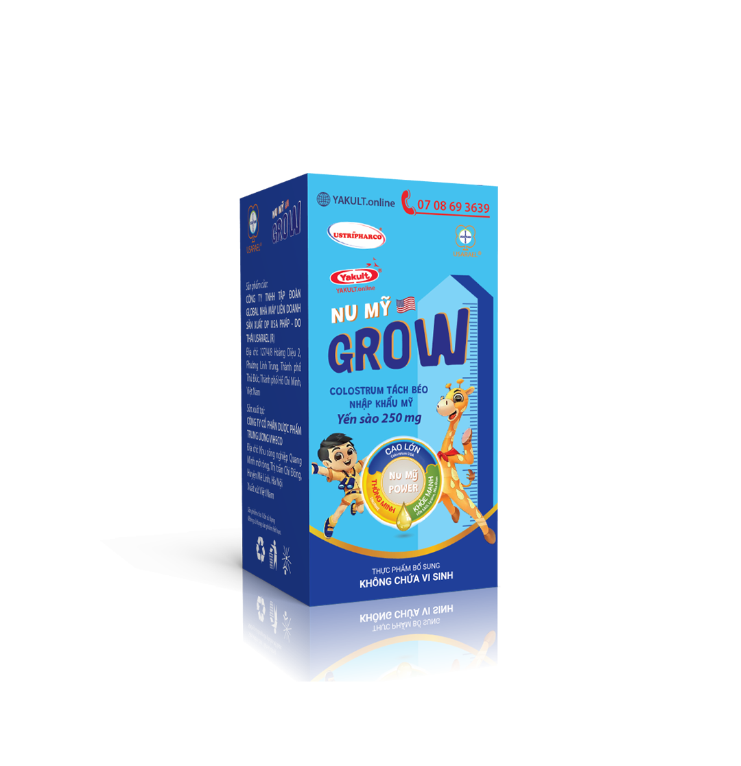 12. Thực phẩm bổ sung không chứa vi sinh Nhãn hiệu NU MỸ GROW®