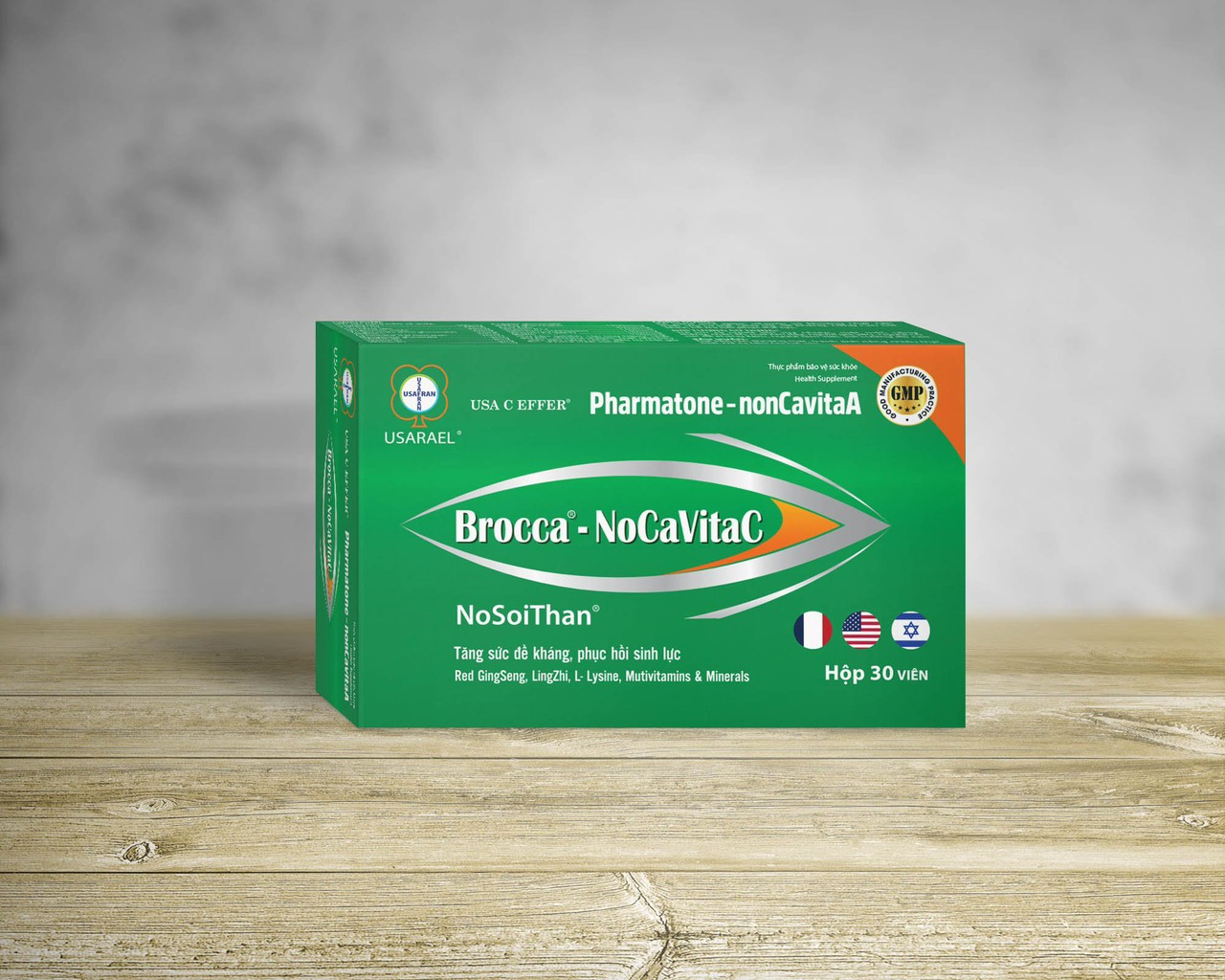 64. Thực phẩm bảo vệ sức khỏe Pharmatone- NonCavitaA ® nhãn hiệu Brocca- NoCavitaC® (vỉ)