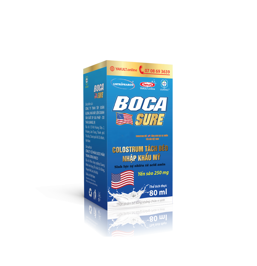 38. Thực phẩm dinh dưỡng/thực phẩm bổ sung/ thực phẩm thường nhãn hiệu Boca Sure®