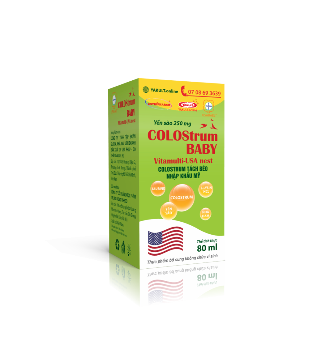 3. Thực phẩm bổ sung không chứa vi sinh nhãn hiệu COLOSTRUM BABY VITAMULTI - USA NEST®