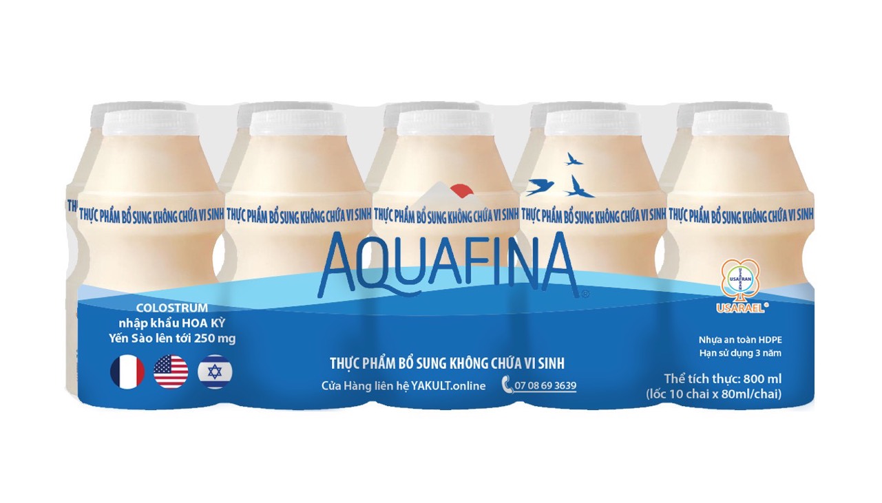 177. Thực phẩm bổ sung không chứa vi sinh nhãn hiệu AQUAFINA®