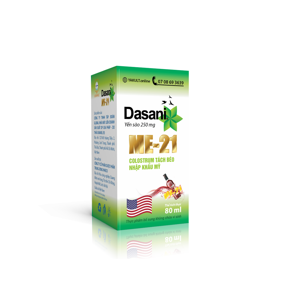 117. Thực phẩm bổ sung tăng lực sữa non yến Multivitamins bảo vệ cơ thể và giúp chuyển hóa cồn sau dùng rượu bia nhãn hiệu DASANI ME - 21®