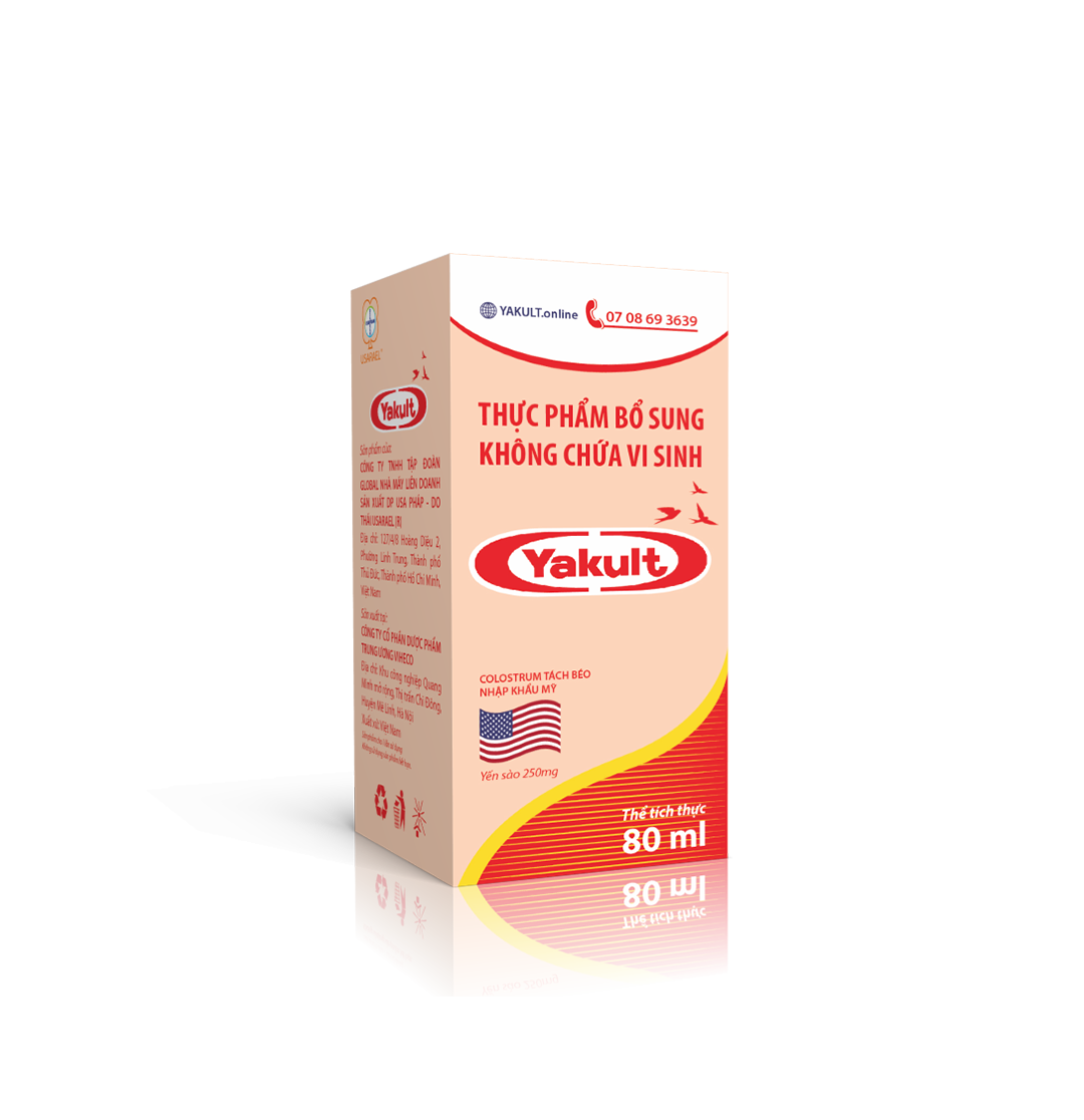 1. Thực phẩm bổ sung không chứa vi sinh nhãn hiệu YAKULT®