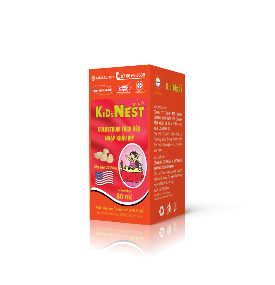 45. Thực phẩm bổ sung không chứa vi sinh nhãn hiệu Kid's Nest® đỏ