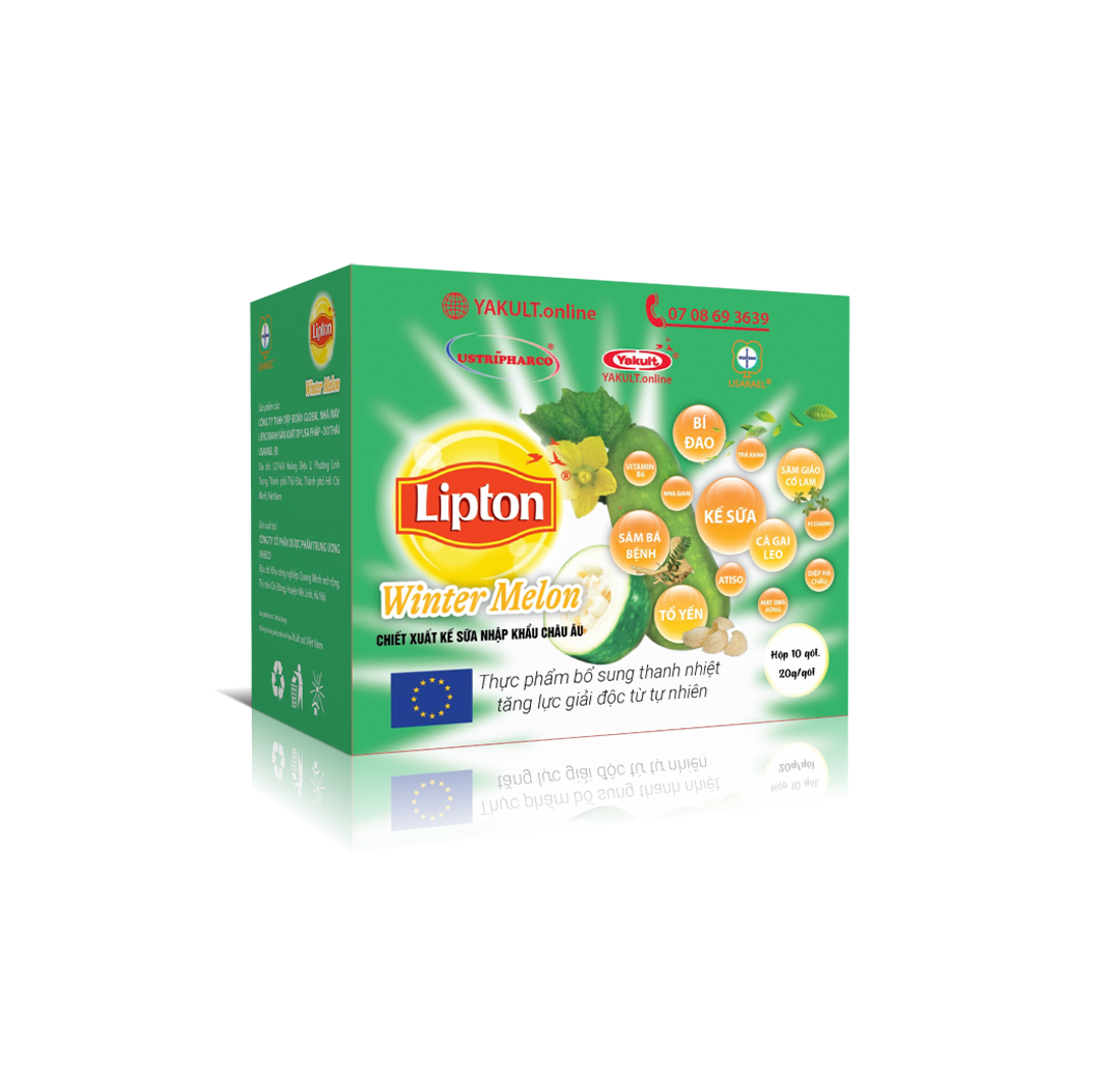 2. Thực phẩm bổ sung hoà tan trà bí đao thanh nhiệt giải độc và tăng lực nhãn hiệu Lipton®