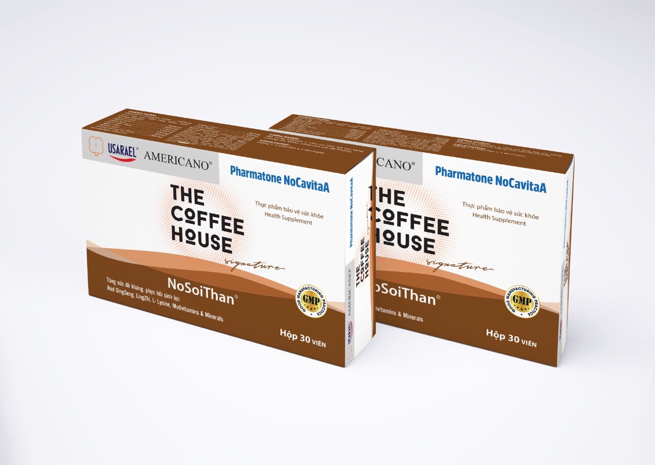 77. Thực phẩm bảo vệ sức khỏe Pharmatone- NonCavitaA® nhãn hiệu THE COFFEE HOUSE® USA PHÁP USAFRAN® (vỉ)