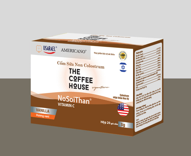 98. Thực phẩm bảo vệ sức khỏe Cốm Sữa Non Colostrum hiệu THE COFFEE HOUSE® USA PHÁP USARAEL®