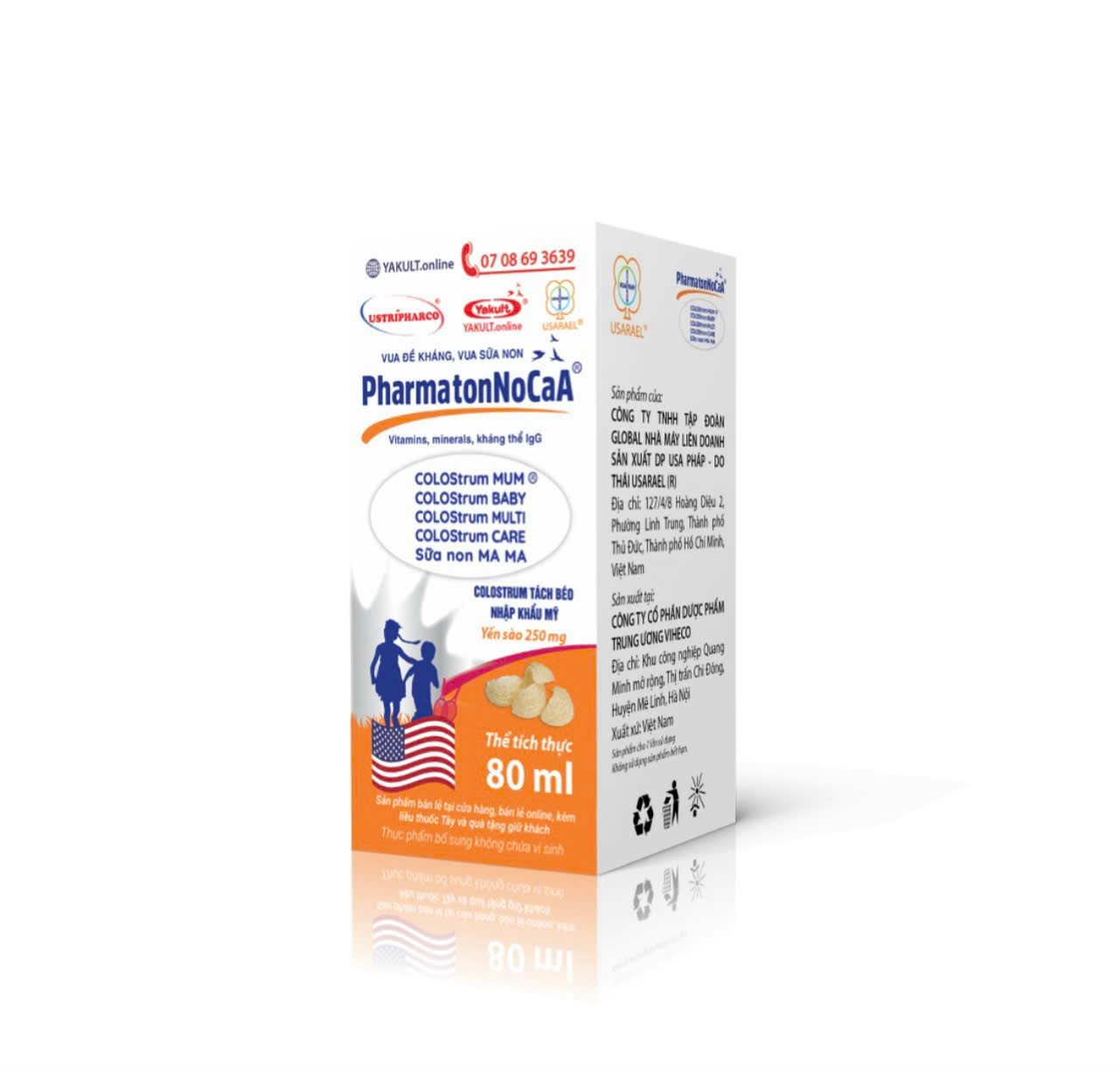 Thực phẩm bổ sung không chứa vi sinh nhãn hiệu PharmatonNoCaA® Colostrum Multi