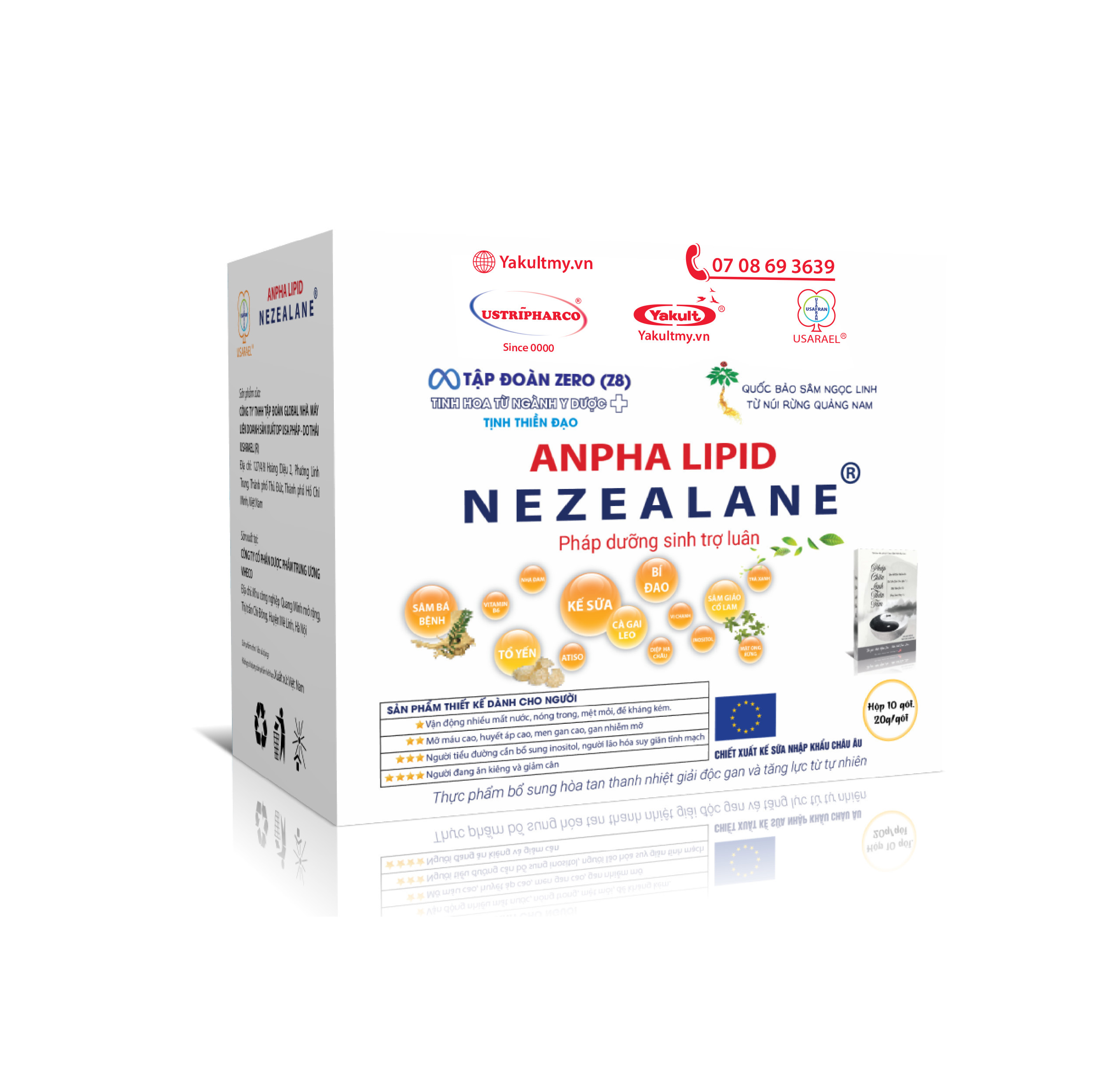 14. Thực phẩm bổ sung hoà tan thanh nhiệt giải độc và tăng lực nhãn hiệu Anpha Lipid Nezealane® 