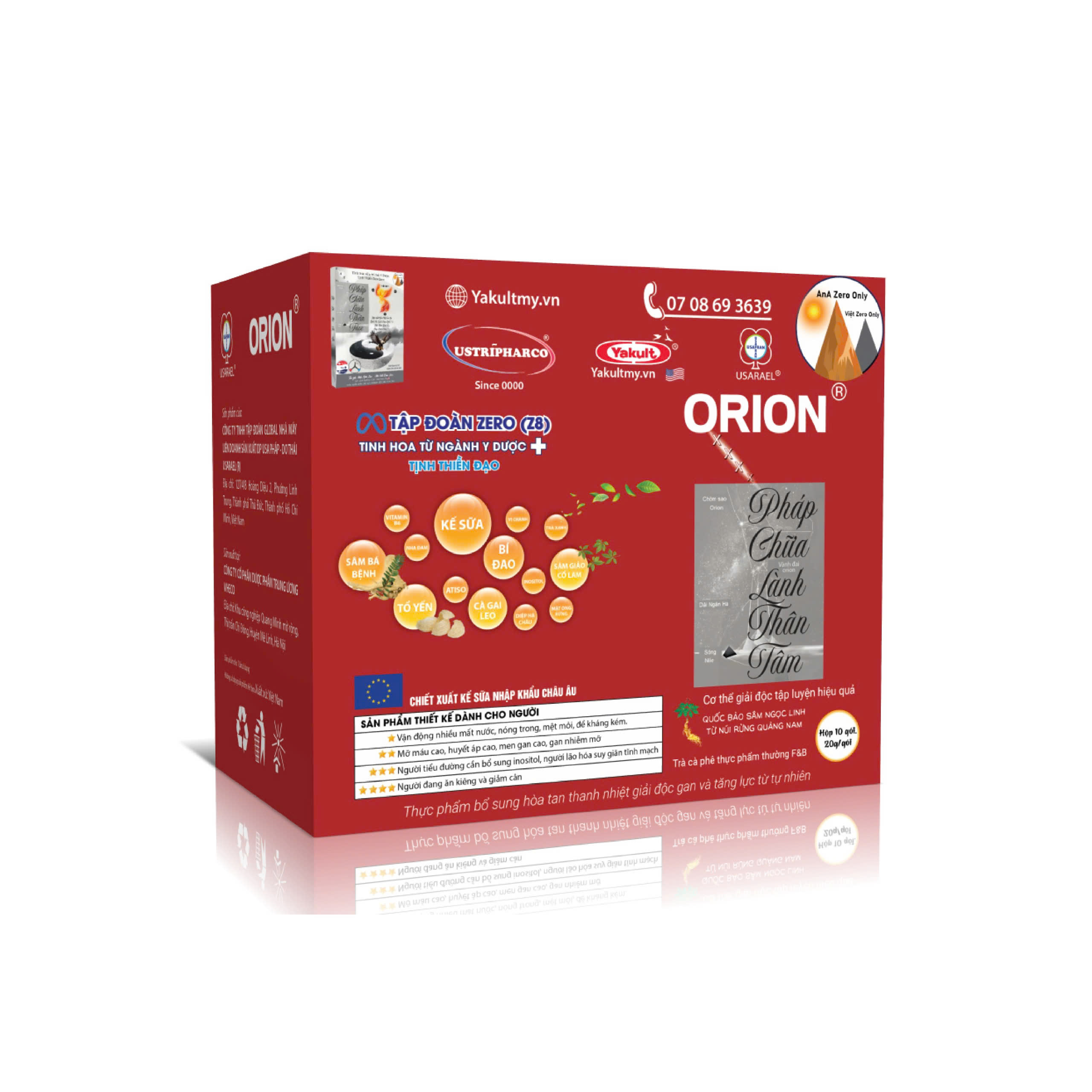 60. Thực phẩm bổ sung hoà tan thanh nhiệt giải độc và tăng lực nhãn hiệu Orion