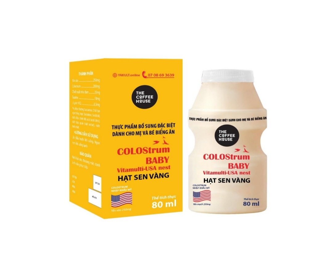 165. Thực phẩm bổ sung dinh dưỡng đặc biệt cho mẹ và bé biếng ăn COLOSTRUM Mỹ Yến Sào Hạt Sen Vàng nhãn hiệu Colostrum Baby