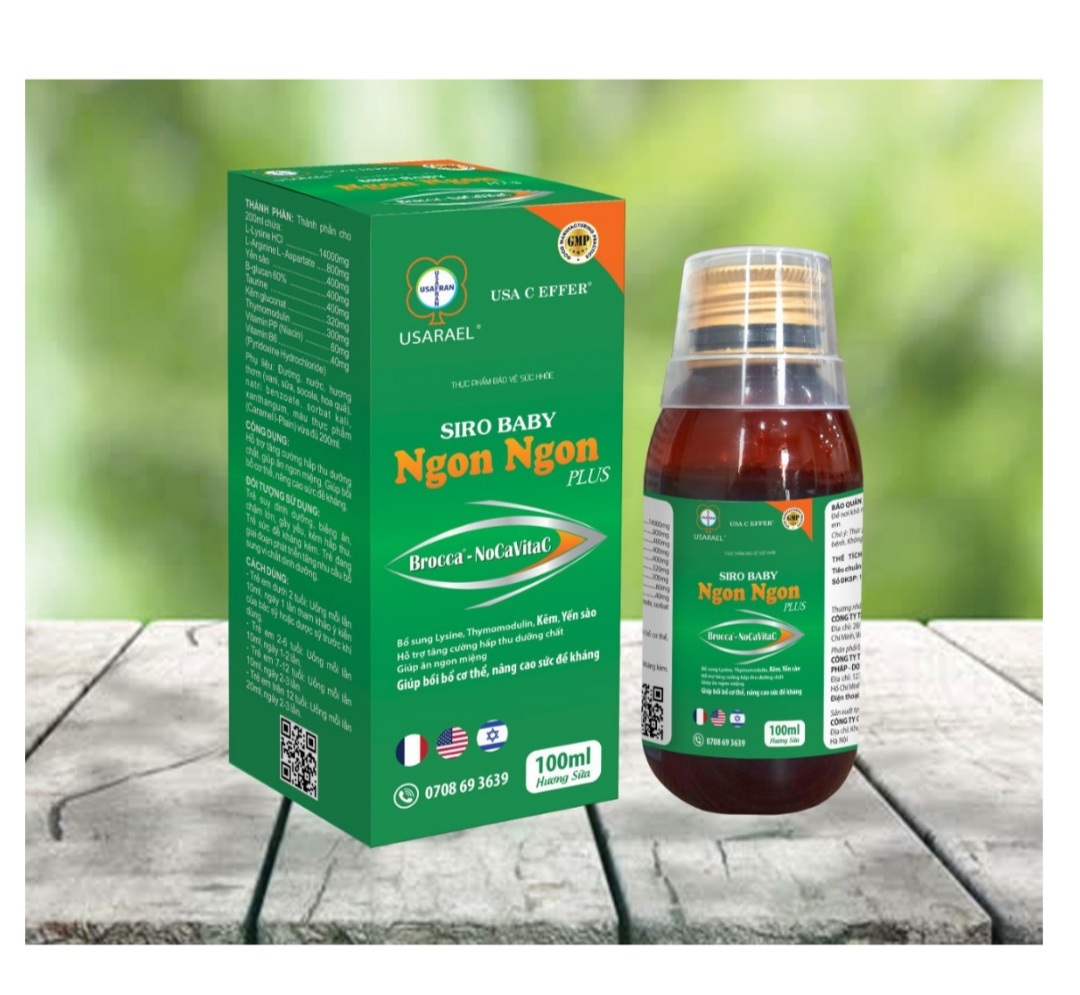 7. Thực phẩm bảo vệ sức khỏe siro Baby Ngon Ngon plus nhãn hiệu Brocca- NoCavitaC®