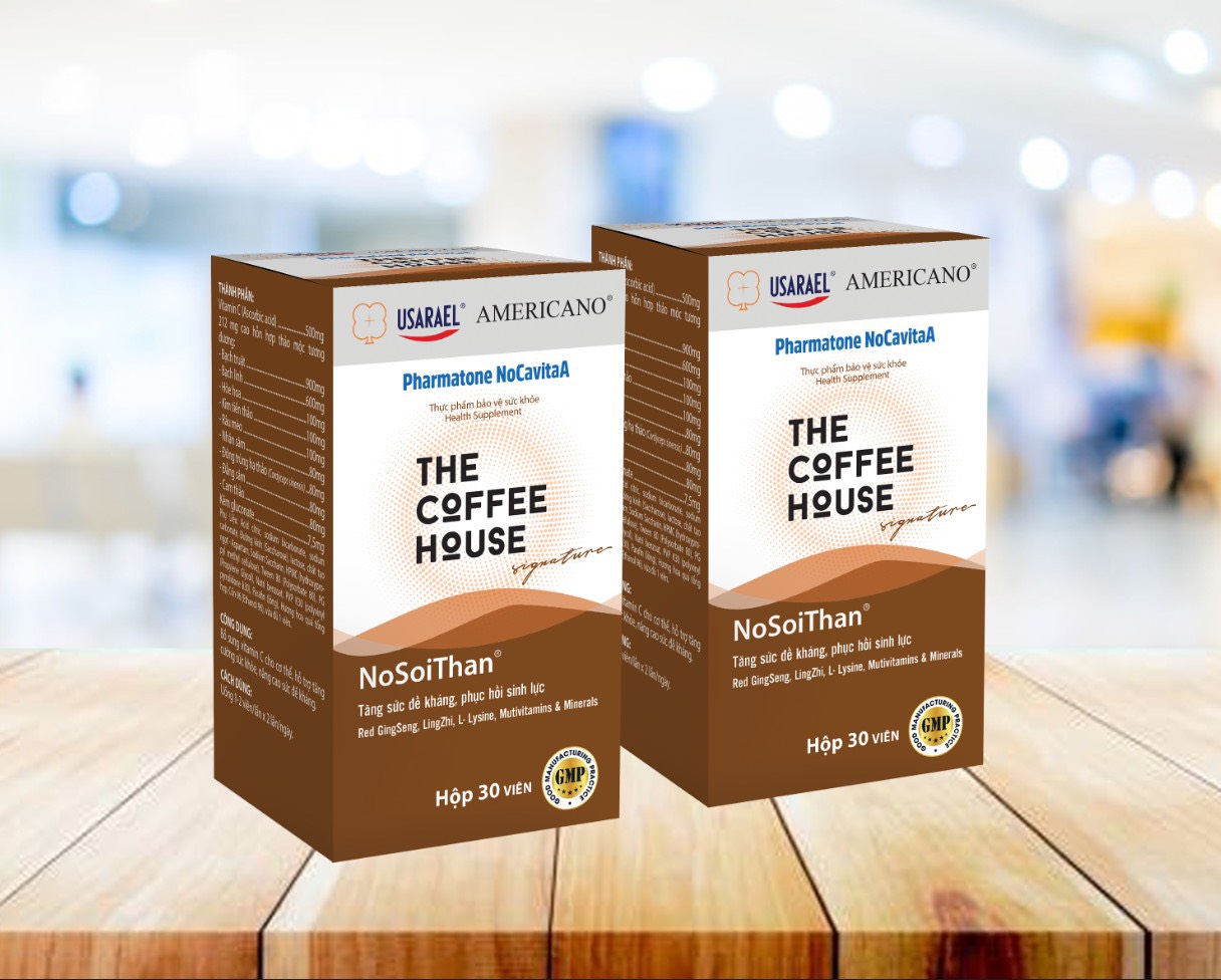 78. Thực phẩm bảo vệ sức khỏe Pharmatone- NonCavitaA® nhãn hiệu THE COFFEE HOUSE® USA PHÁP USAFRAN® (lọ)