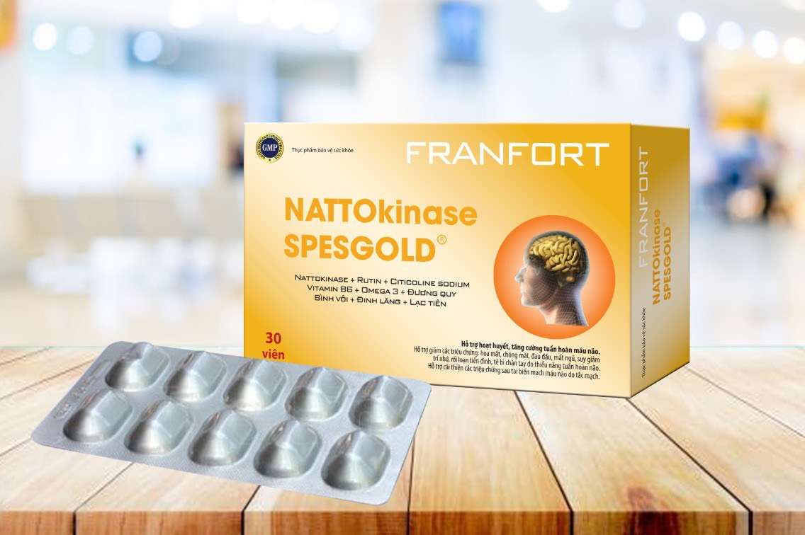 38. Thực phẩm bảo vệ sức khoẻ NATTOkinase SPESGOLD® (Vỉ) thuộc thương hiệu FRANFORT®