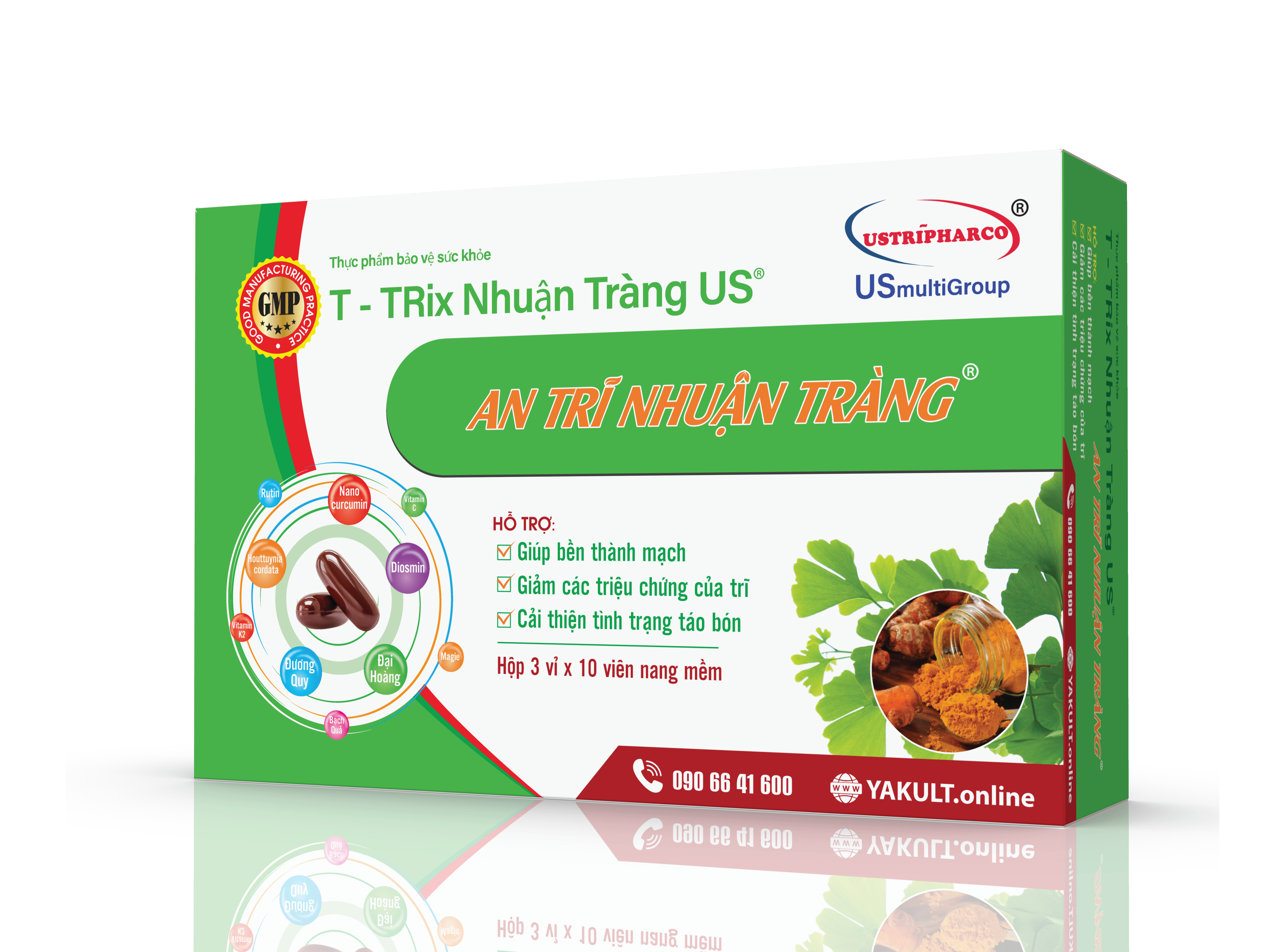 22. Thực phẩm bảo vệ sức khỏe T-Trix Nhuận Tràng US® (vỉ) thương hiệu An Tri Nhuận Tràng®