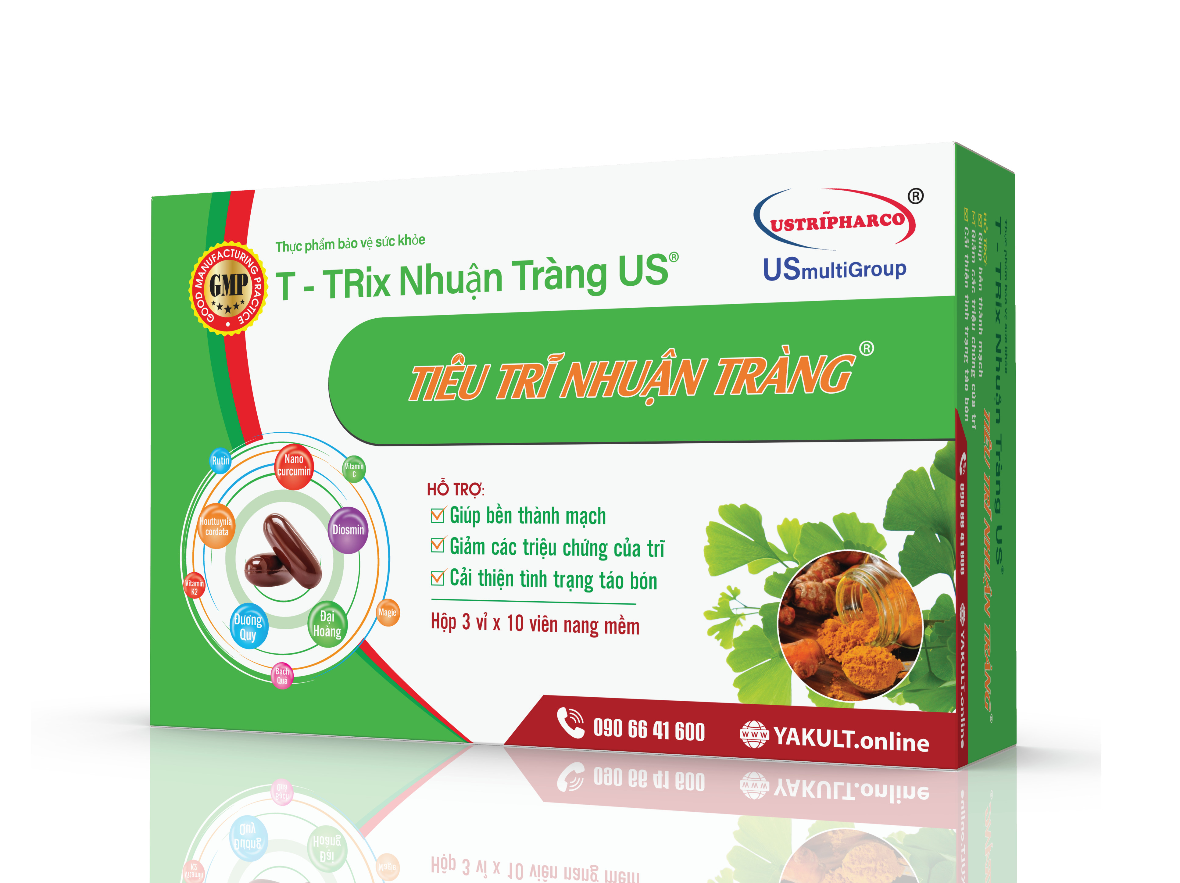 18. Thực phẩm bảo vệ sức khỏe T-Trix Nhuận Tràng US® (vỉ) thương hiệu Tiêu Trĩ Nhuận Tràng®