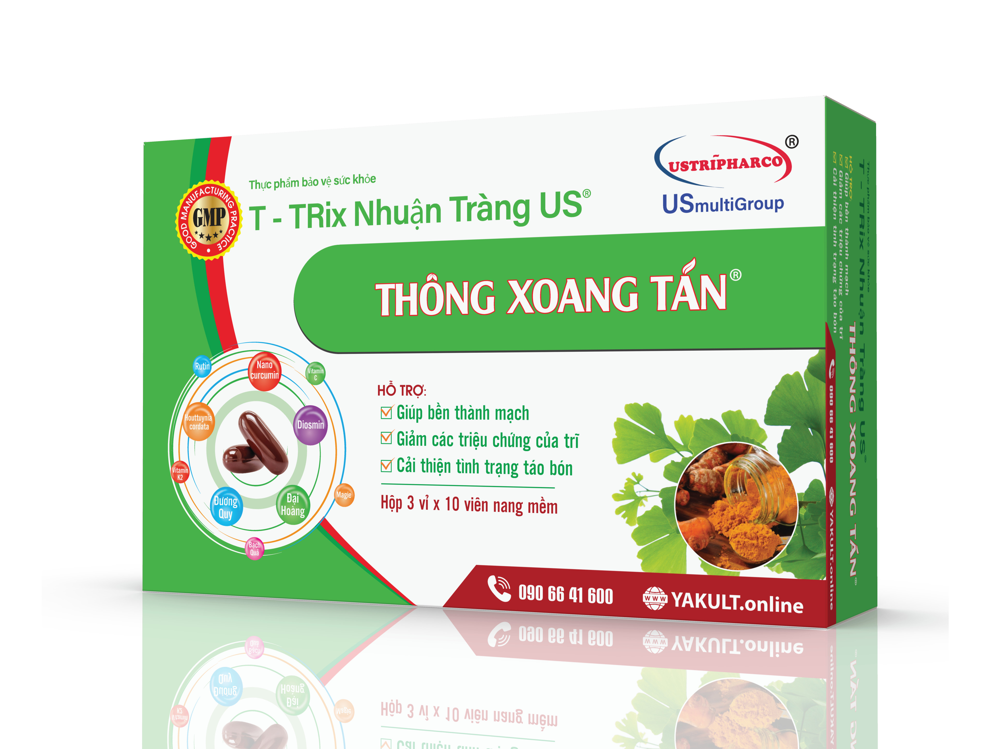 21. Thực phẩm bảo vệ sức khỏe T-Trix Nhuận Tràng US® (vỉ) thương hiệu THONG XOANG TAN®